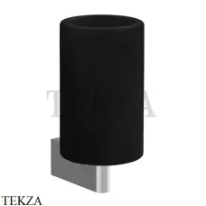 Gessi Origini Стакан настенный с держателем, черный 66408-031, хром глянец