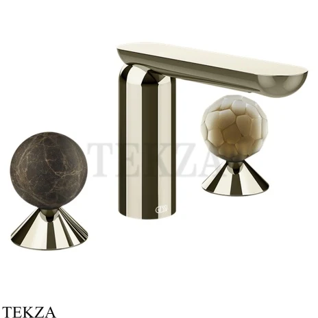 Gessi Perle Смеситель для раковины на 3 отв., без гарнитура 74145-720, никель глянец