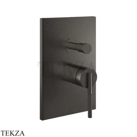 Gessi INGRANAGGIO Смеситель для душа, 2 потока, внешняя часть 63577-707, Black Metal Brushed PVD