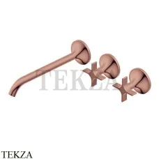 Ritmonio Diametro35 Cross Смеситель для раковины 237, внешняя часть PR53AK202 F33, Brushed Rose Gold
