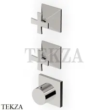 Zucchetti Bellagio Термостат для душа, 2 выхода, внешняя часть ZB1802.C8, nickel глянец