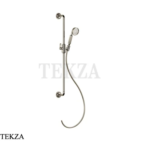 Gessi VENTI20 Штанга в комплекте с душевой лейкой, шланг 65144-720, Nickel PVD