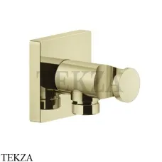 Gessi RILIEVO Держатель для душевой лейки с выводом воды 59161-710, Brass PVD