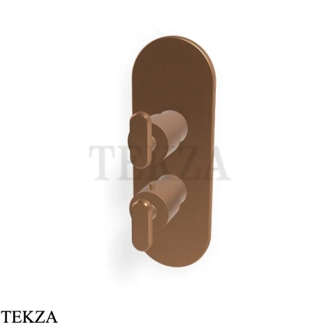 FIMA Carlo Frattini Park Line Термостат для душа, 2-3 потока, внешняя часть F1309X7ZS, Brushed Amber Bronze