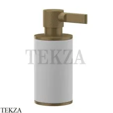 Gessi INCISO accessories Дозатор для жидкого мыла или лосьона, белый 58537-713, Antique Brass
