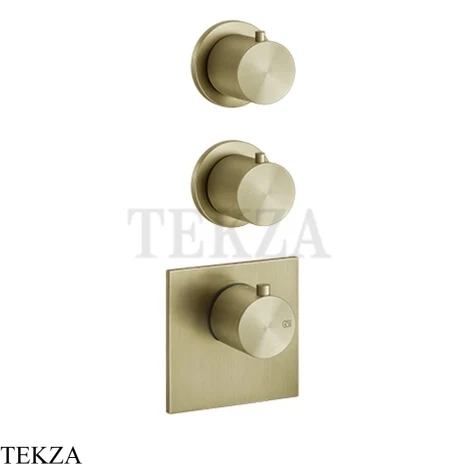 Gessi 316 WELLNESS Термостат 2 потока, внешняя часть 54504-727, Brushed Brass PVD