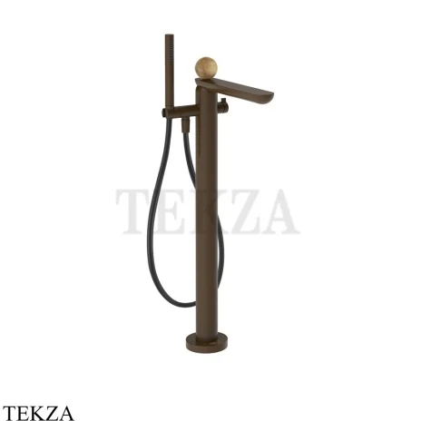 Gessi Perle Смеситель для ванны напольный, внешняя часть 74329-845, бронза Dark Brush