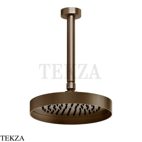 Gessi Inverso RIGATO Верхняя душевая лейка с кронштейном 63552-761, Coffee Bronze Brushed PVD