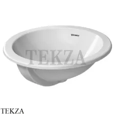 Duravit Architec Раковина встраиваемая, с переливом 0468470000, белый глянец