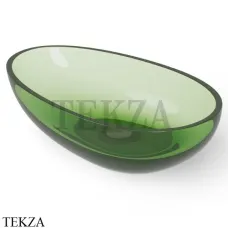 Dea Design Washbasins Раковина настольная 60х36 Glasstech DD9035 600 R3, Emerald R3