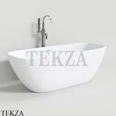 NT Bathroom NT202 Bergamo Ванна свободностоящая из литого камня Solid Surface, белый матовый