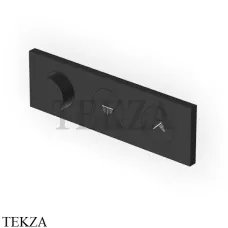 Zucchetti Hoop Термостат для душа на 2 потока, внешняя часть ZHO782.N1, черный goffrato