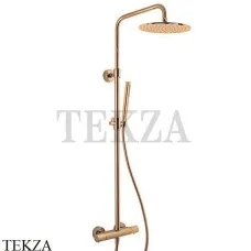 FIMA Carlo Frattini Душевая колонна с термостатом, верхний душ 250 F4285/R256ZS, Brushed Amber Bronze