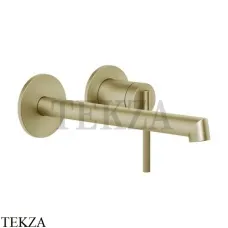 Gessi INGRANAGGIO Смеситель для раковины длинный излив, внешняя часть 63583-727, Brushed Brass