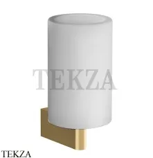 Gessi Origini Стакан настенный с держателем, белый 66407-727, Brushed Brass Gessi Origini Стакан настенный с держателем, белый 66407-727, Brushed Brass