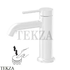 FIMA Carlo Frattini SNAP Смеситель для раковины, с донным клапаном F3111BS, белый матовый