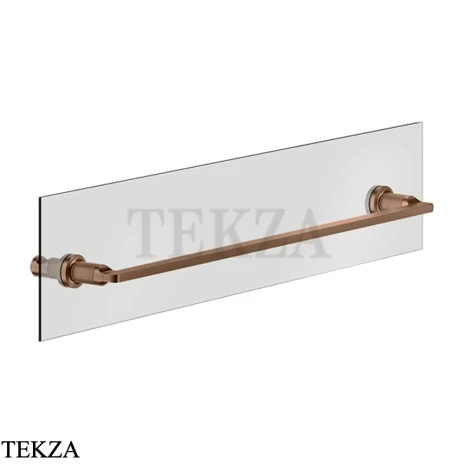 Gessi INCISO accessories Полотенцедержатель для крепления на стекло, 60 см 58617-708, Copper Brushed PVD