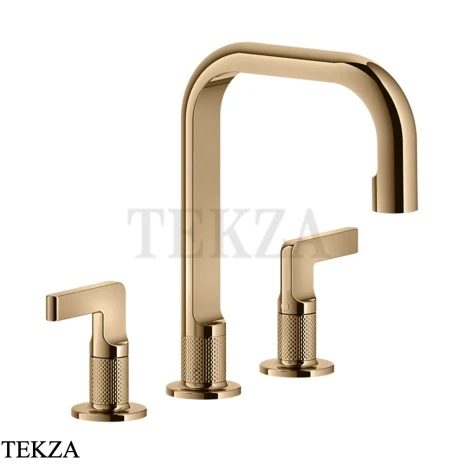 Gessi INCISO Смеситель для раковины средний, с донным клапаном 58013-735, Warm Bronze