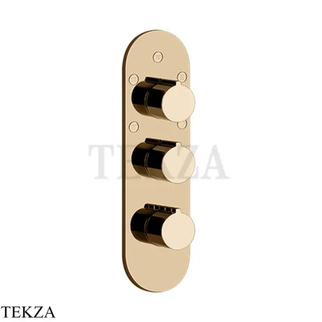 Gessi Ingranaggio-Anello Термостат для душа, 5 потоков, внешняя часть 43072-735, Warm Bronze PVD