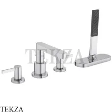 Hansgrohe FINORIS Смеситель на борт ванны на 4 отверстия, с sBox 76444000, хром глянец