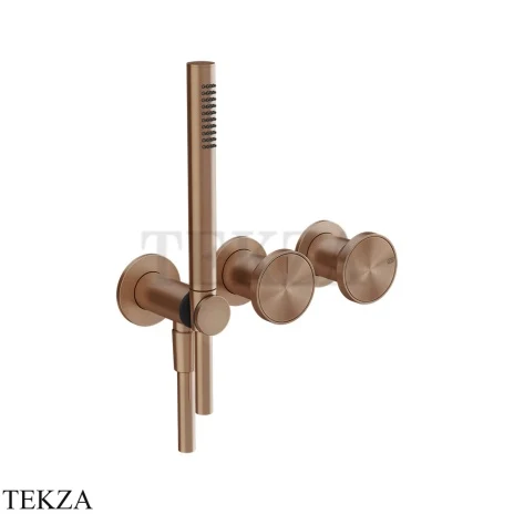 Gessi Origini MATERIC Смеситель для душа 2 потока, внешняя часть 66036-708, Copper Brushed