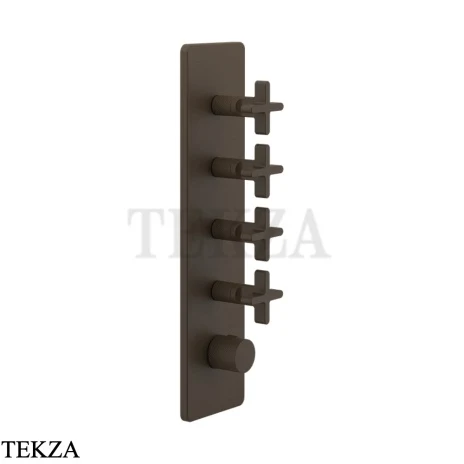 Gessi INCISO WELLNESS Термостат 4 выхода, внешняя часть 58228-845, Dark Bronze