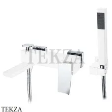 Boheme Q.2 Смеситель для ванны настенный, с гарнитуром 143-WCR.2, Белый-хром