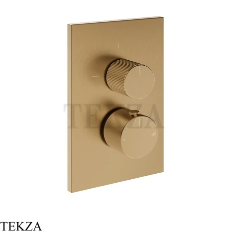 Gessi Habito RIGATO Термостат для душа, 3 потока, внешняя часть 73537-726, Warm Bronze Br. PVD
