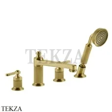 Gessi VENTI20 Смеситель на борт ванны, с гарнитуром 65045-716, Gold Br. PVD