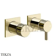 Gessi Incastri Смеситель для душа 2 потока, внешняя часть 75038-710, Brass PVD