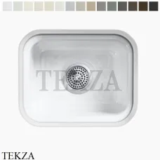 Kohler Northland Мойка для кухни встраиваемая снизу, без отверстий, чугун K-6589-U-0, белый глянец