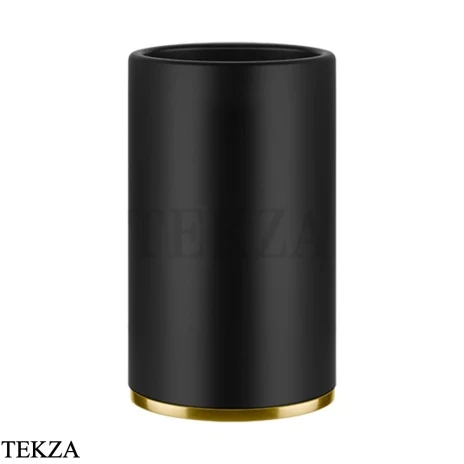 Gessi INCISO accessories Стакан настольный, композит черный 58532-716, Gold Br. PVD