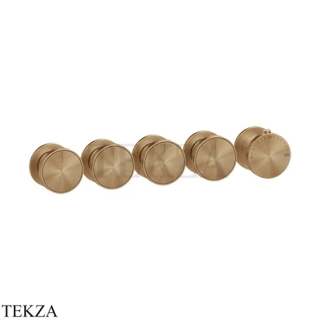 Gessi Origini WARM Термостат для душа 4 потока, внешняя часть 66338-726, Warm Bronze Br