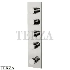 FIMA Carlo Frattini Spillo UP Термостат для душа 4 потока, внешняя часть F3869X4SN, Brushed nickel