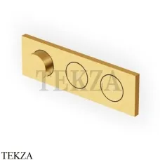 Zucchetti Hoop Термостат для душа на 2 потока, внешняя часть ZHO782.C41, brushed gold