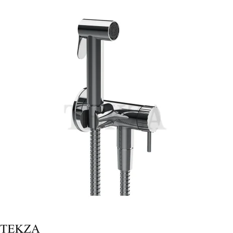 Gessi Incastri Гигиенический душ со смесителем, выводом воды и держателем 75530-031, хром глянец