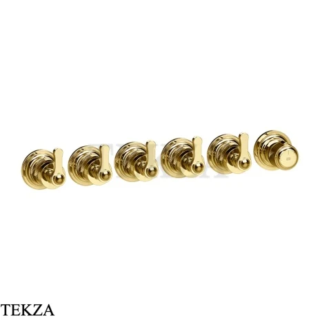 Gessi VENTI20 Термостат для душа, 5 потоков, внешняя часть 65340-246, Gold PVD