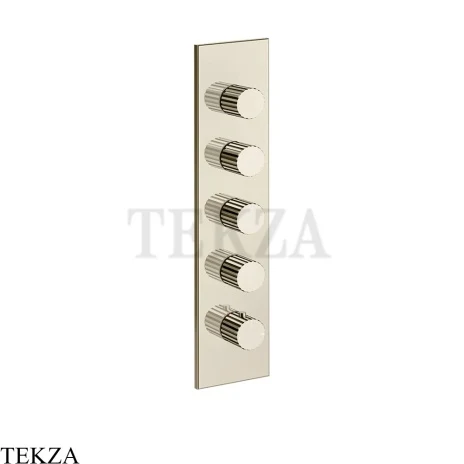 Gessi Incastri Термостат для душа 4 потока, внешняя часть 75318-720, никель глянец