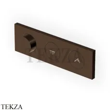 Zucchetti Hoop Термостат для душа на 2 потока, внешняя часть ZHO782.P21, brushed chocolate PVD