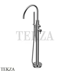 Ritmonio Diametro35 S Смеситель для ванны напольный, внешняя часть PR52DB202 CRB, Black Chrome