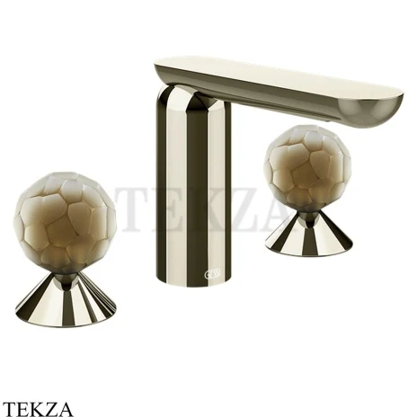 Gessi Perle Смеситель для раковины на 3 отв., без гарнитура 74445-720, никель глянец