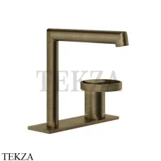 Gessi ANELLO Смеситель для раковины на планке, без донного клапана 63315-713, Antique Brass