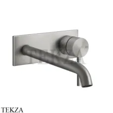 Gessi 316 INTRECCIO Смеситель для раковины на планке длинный, внешняя часть 54190-239, Steel Brushed
