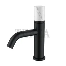 Boheme Stick Смеситель для раковины, без донного клапана Stick 121-B-MR-W Black MRAMOR White