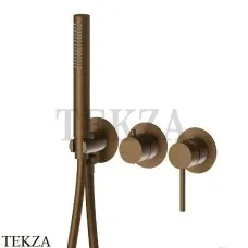 Newform XT Смеситель для душа 2 потока,с гарнитуром, внешняя часть, 4279E.47.083, Groove Bronze