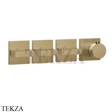 Gessi Rettangolo shower Термостат на 3 потока, внешняя часть 44336-726, Warm Bronze Br