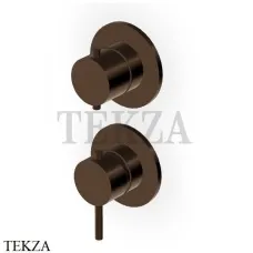 Zucchetti Helm Смеситель для душа, 2 потока, внешняя часть ZHE778.XP21, brushed chocolate PVD Zucchetti Helm Смеситель для душа, 2 потока, внешняя часть ZHE778.XP21, brushed chocolate PVD