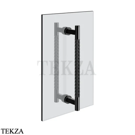 Gessi Pelle Tresse Полотенцедержатель для крепления на стекло, 30 см 78731-439, Nero/ Black Metal PVD