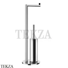 Gessi Emporio Стойка с держателем для туалетной бумаги и ершиком 38942-031, хром глянец