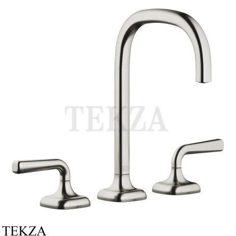 Dornbracht COYA Смеситель для раковины 3 отв. 165, с донным клапаном 20713414-06, платина матовая